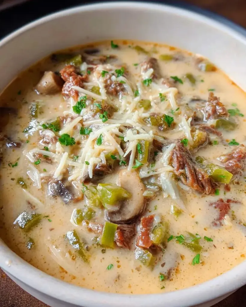 Philly Cheese Steak Soup