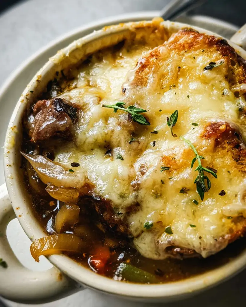 Philly Cheesesteak French Onion Soup