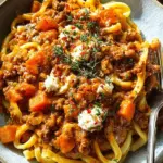 Pumpkin Beef Bolognese