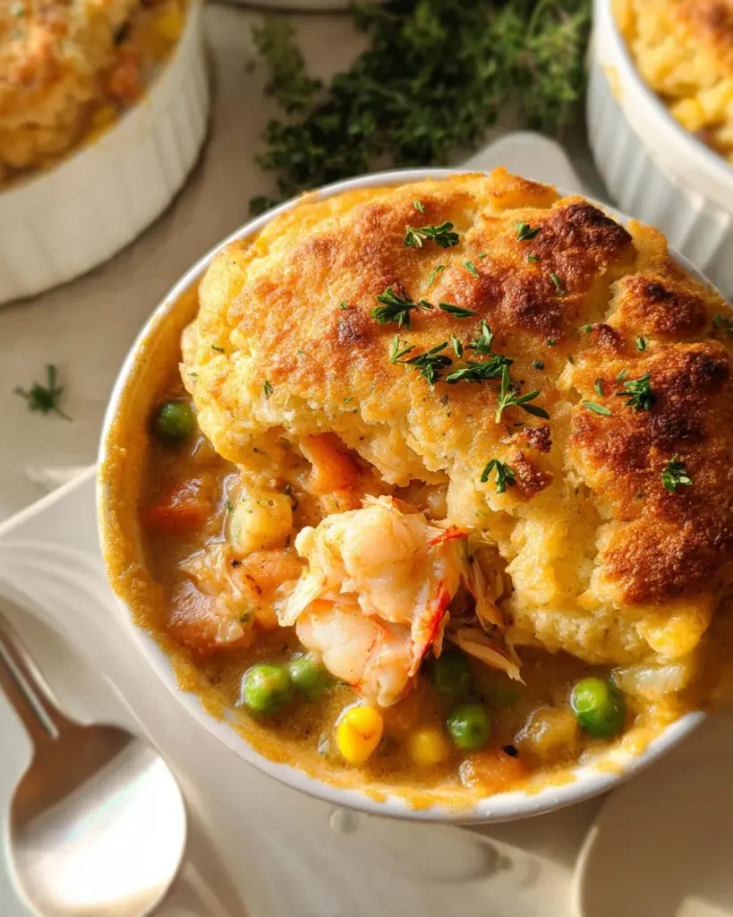 Seafood Pot Pie (with Cheddar Bay Crust)