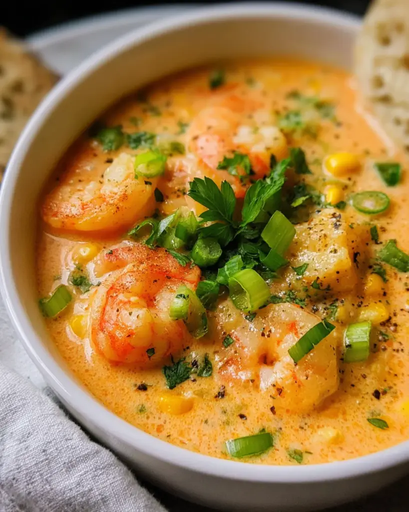 Smooth and Creamy Shrimp and Corn Bisque Recipe