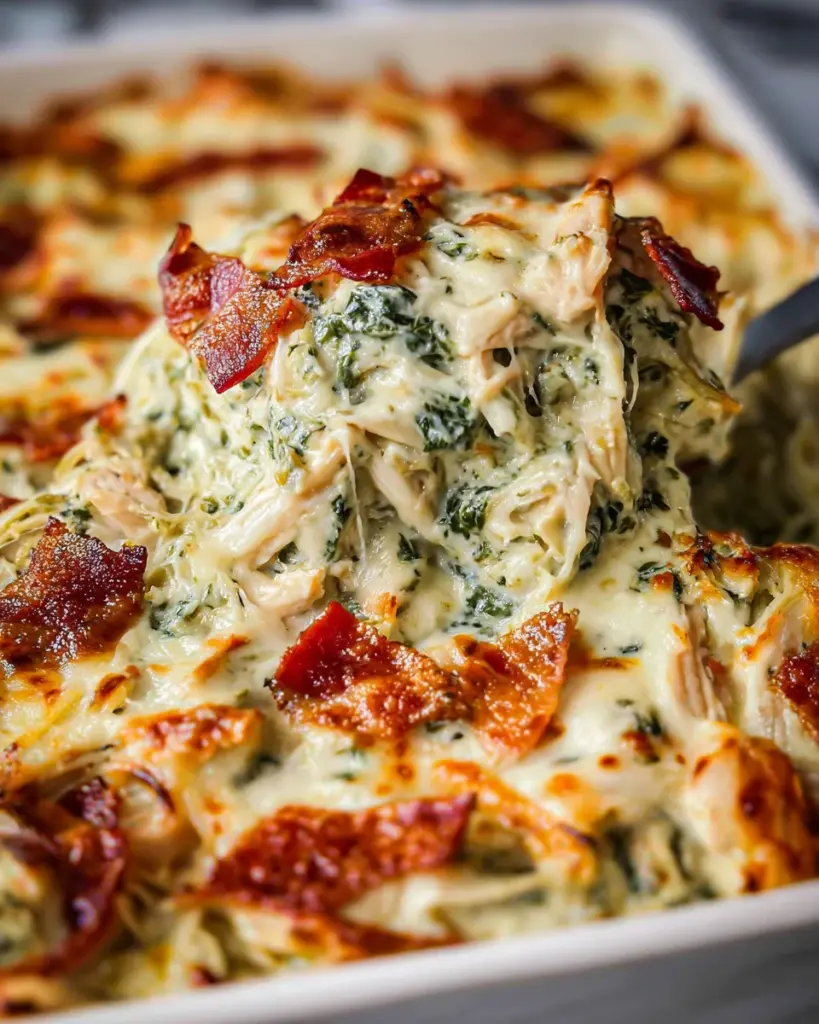 Spinach Artichoke Chicken Casserole