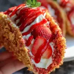Strawberry Crunch Cheesecake Tacos
