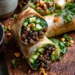 20 Minute Thai Basil Beef Rolls