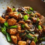 Black Pepper Mushroom Chicken Stir Fry