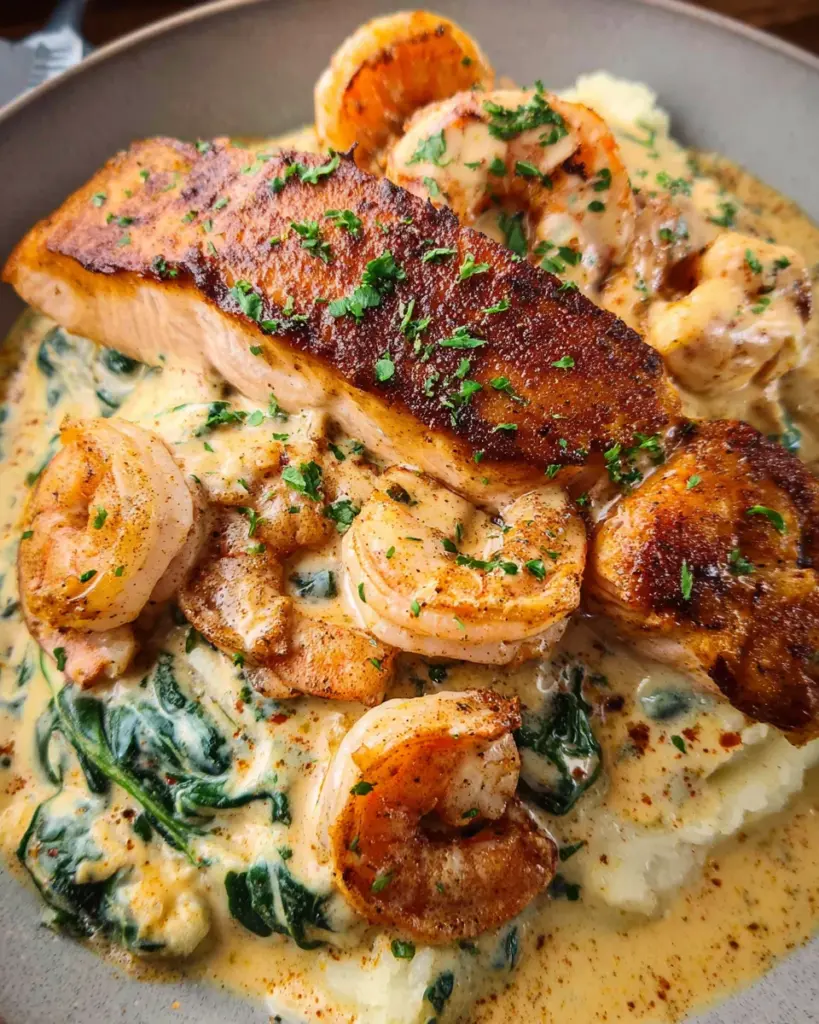 Cajun Salmon and Shrimp