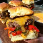 Cheeseburger Sliders with Queso
