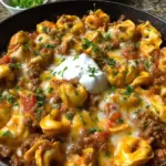 Cheesy Taco Tortellini Skillet
