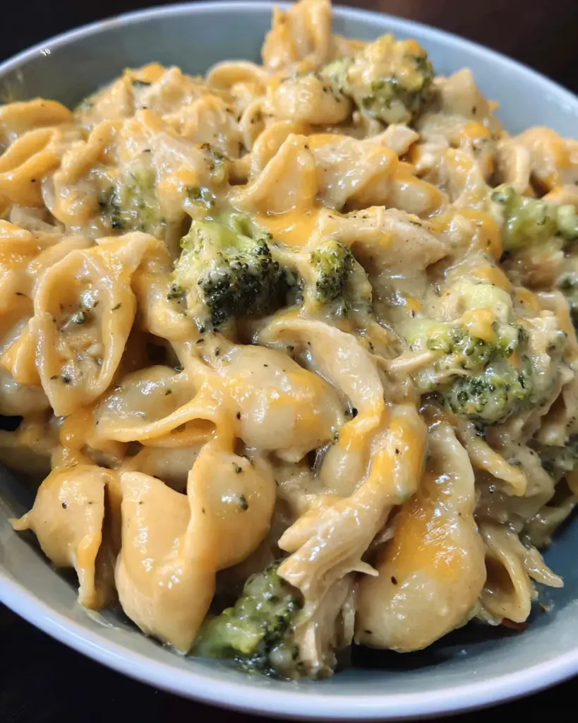 Crockpot Chicken Broccoli Mac and Cheese