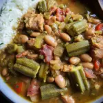 Crockpot Speckled Butter Beans and Okra Stew