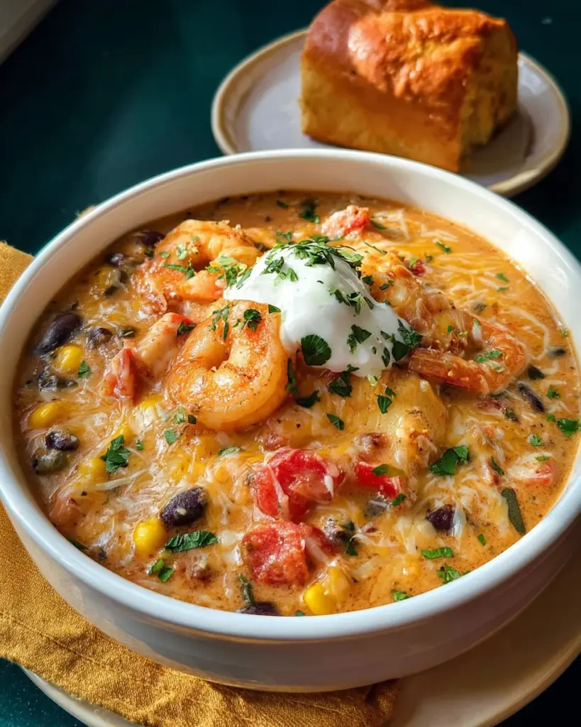Easy Creamy Seafood and Shrimp Chili