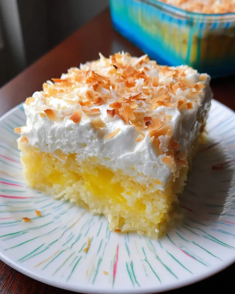 Easy Hawaiian Pineapple Coconut Poke Cake