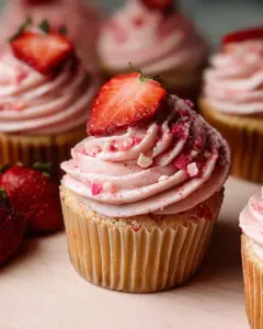 Fresh Strawberry Cupcakes