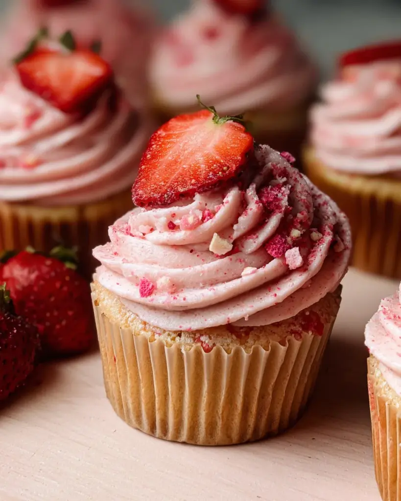 Fresh Strawberry Cupcakes