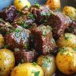 Garlic Butter Beef Bites with Potatoes
