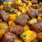 Garlic Butter Steak Bites & Potatoes