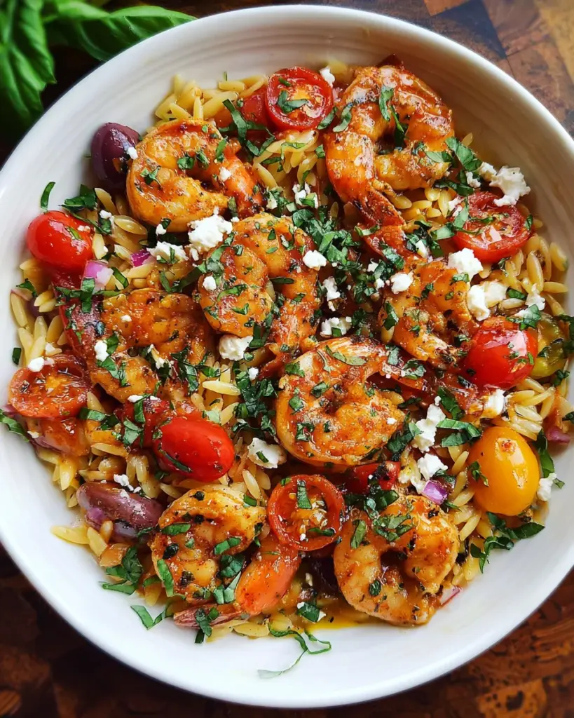 Greek Shrimp with Orzo and Feta (One-Pan, 30-Minute Meal)