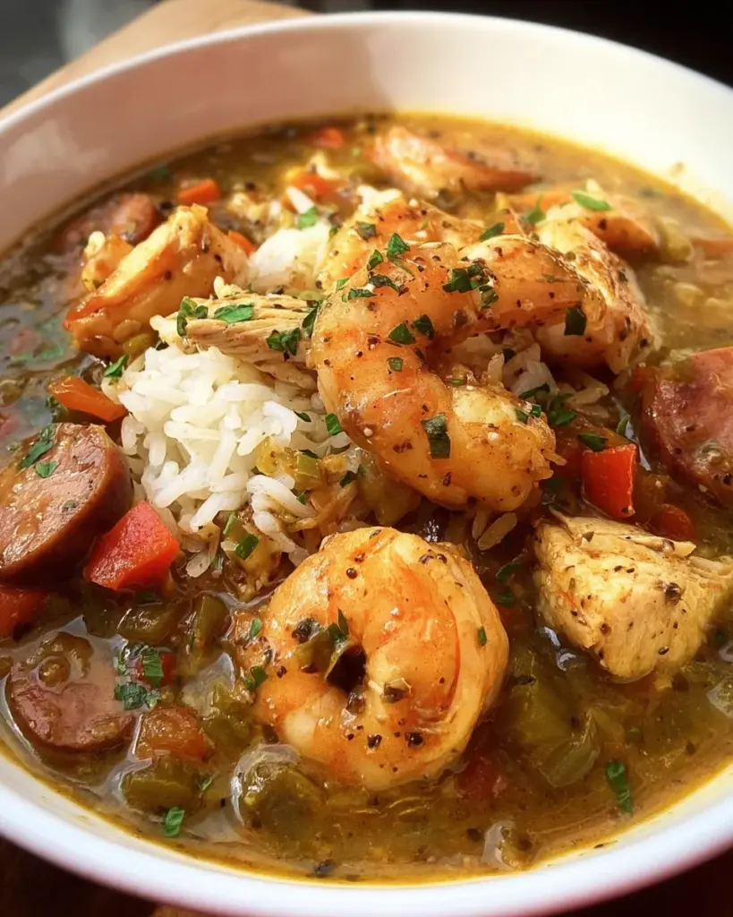 Instant Pot Louisiana Gumbo with Chicken and Shrimp