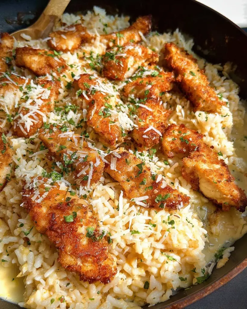 One-Pan Garlic Parmesan Chicken and Rice