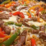 Queso Steak Fajita Skillet