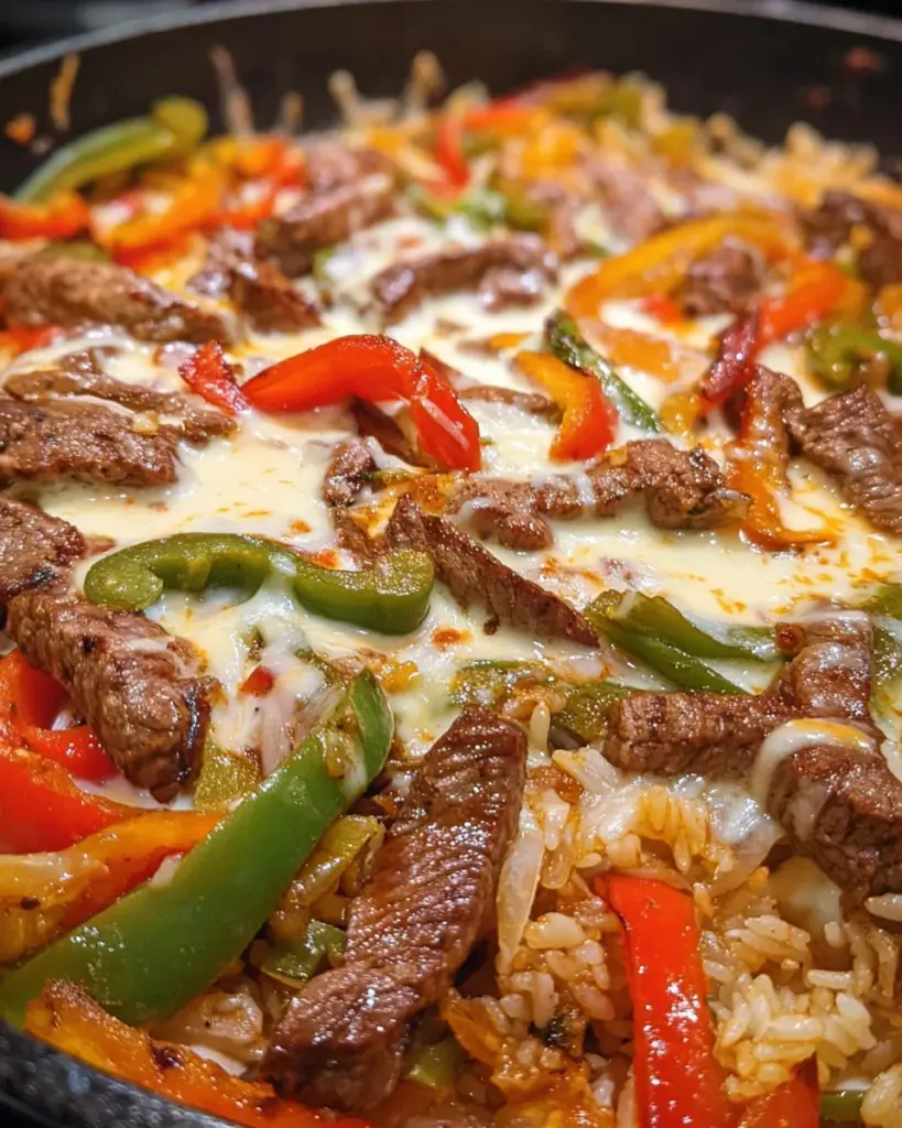 Queso Steak Fajita Skillet
