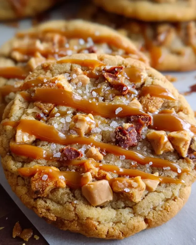 Salted Caramel Toffee Cookies!