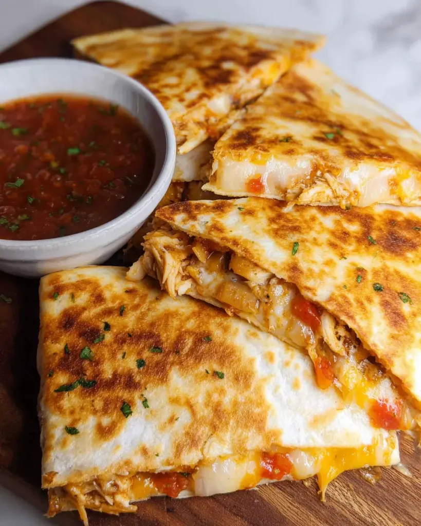 Shredded Chicken Quesadillas