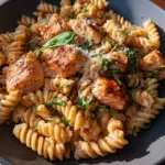 Tomato Basil Salmon Pasta