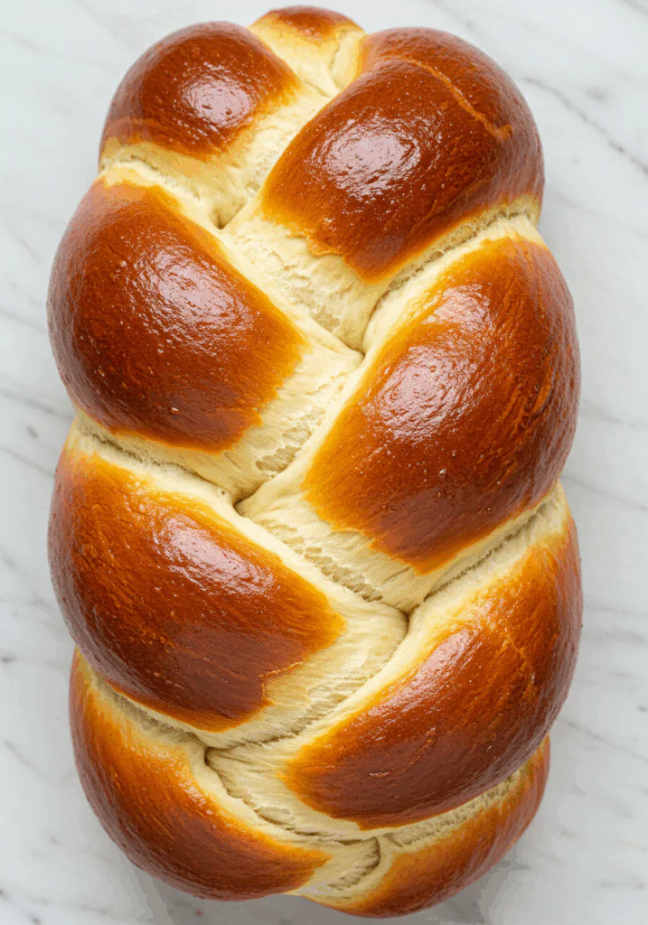 Tender Braided Brioche Bread