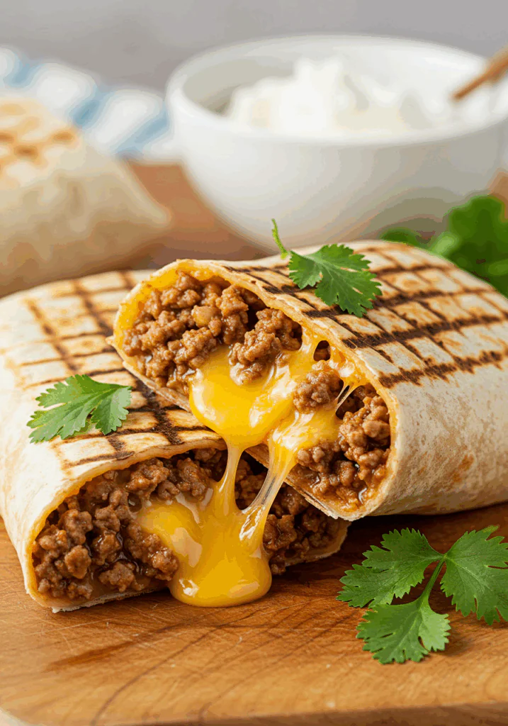 Loaded Cheesy Pocket Tacos