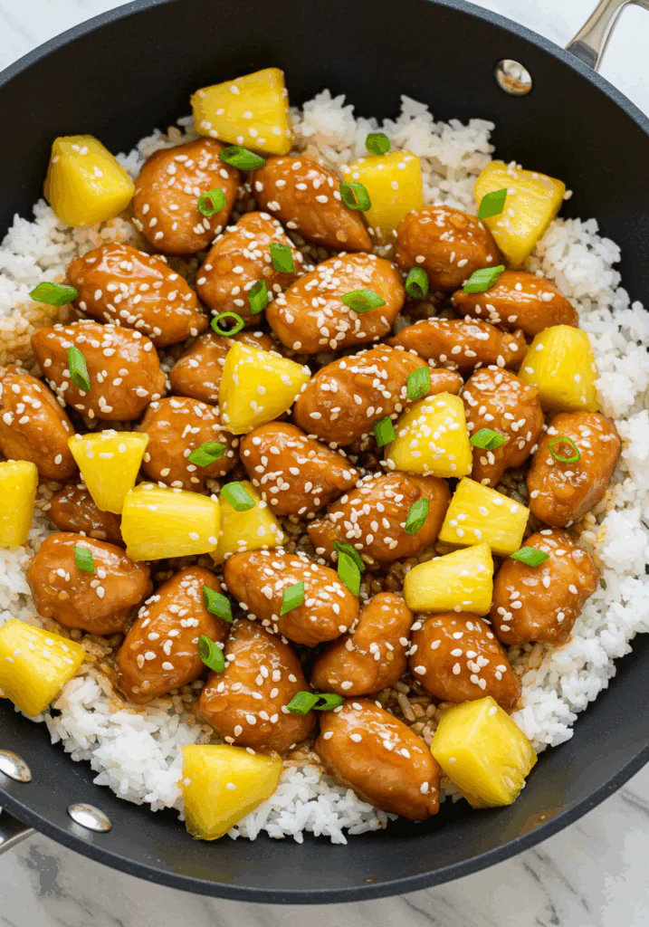 Sweet and Savory Pineapple Chicken and Rice