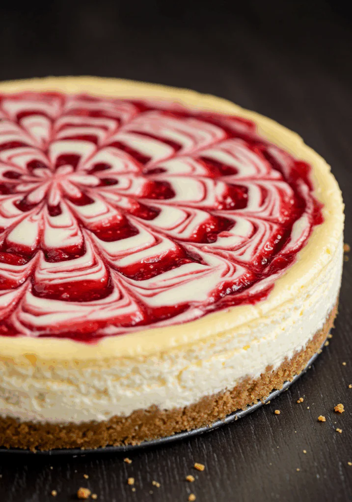 Strawberry Swirl Cheesecake