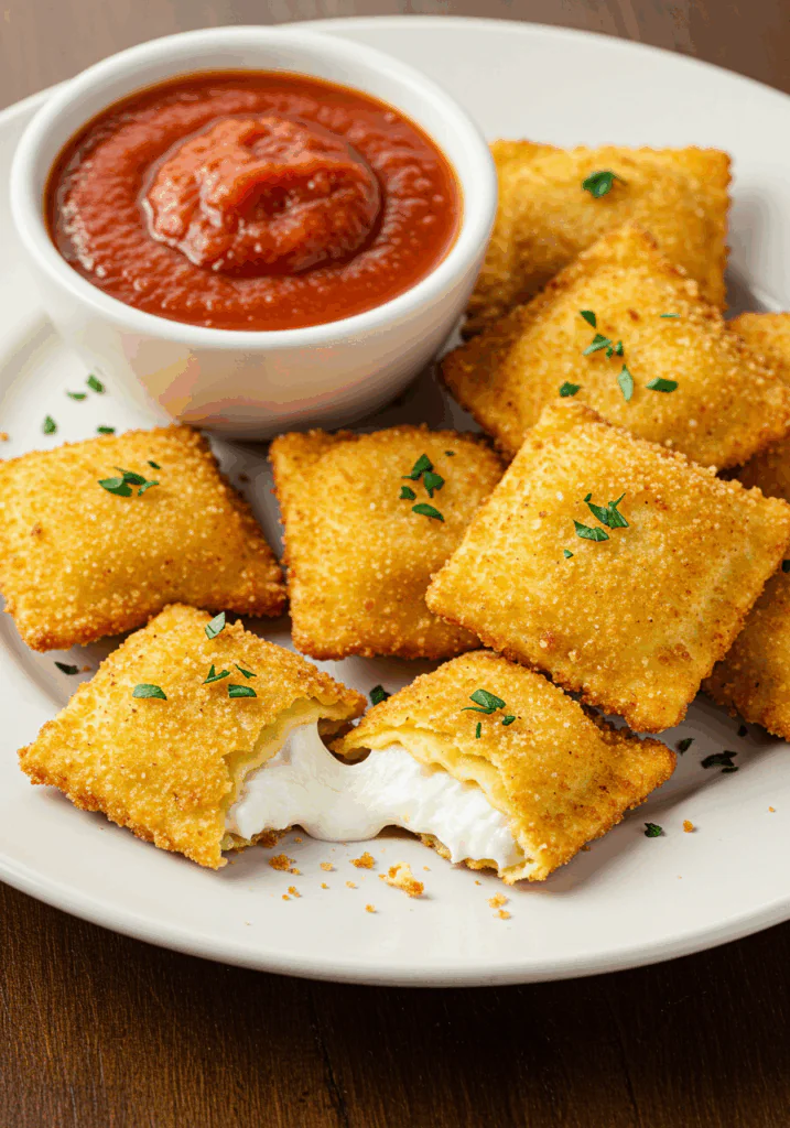 Fried Ravioli with Marinara Dipping Sauce