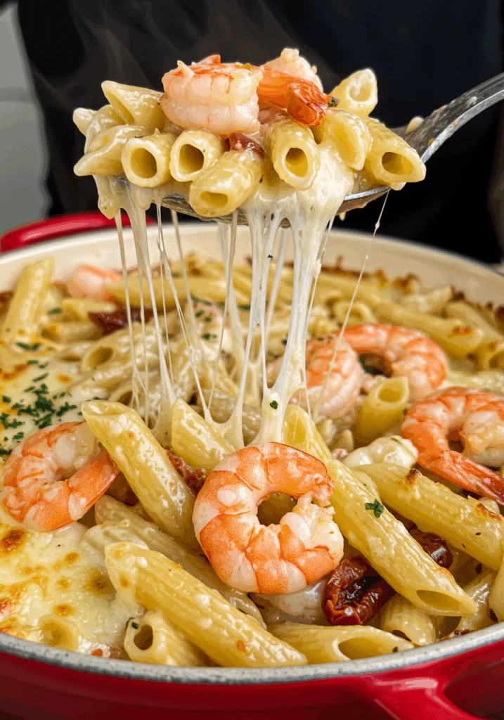 Shrimp Scampi Pasta Bake
