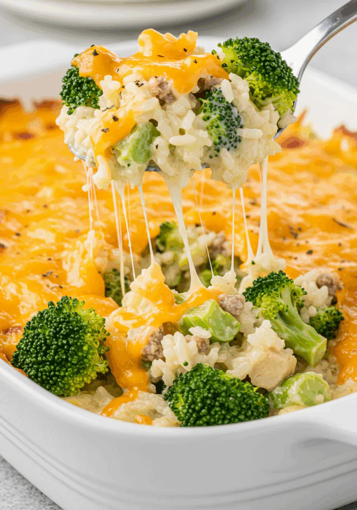 Easy Broccoli Rice Casserole