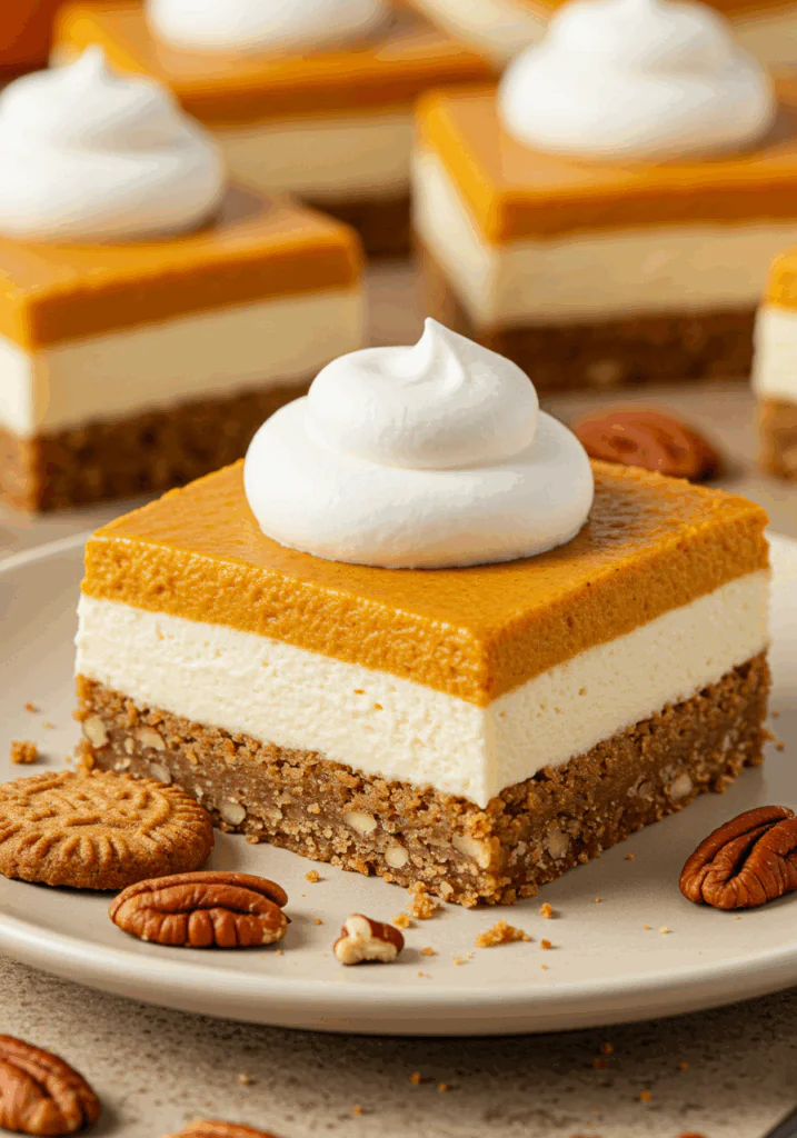 No Bake Pumpkin Cheesecake Bars