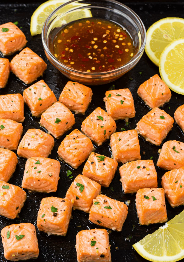 Air Fryer Salmon Bites with Hot Honey Recipe