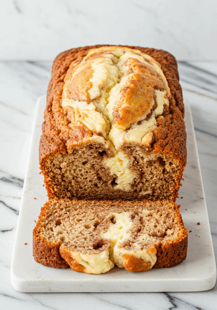 Cream Cheese Cinnamon Swirl Banana Bread