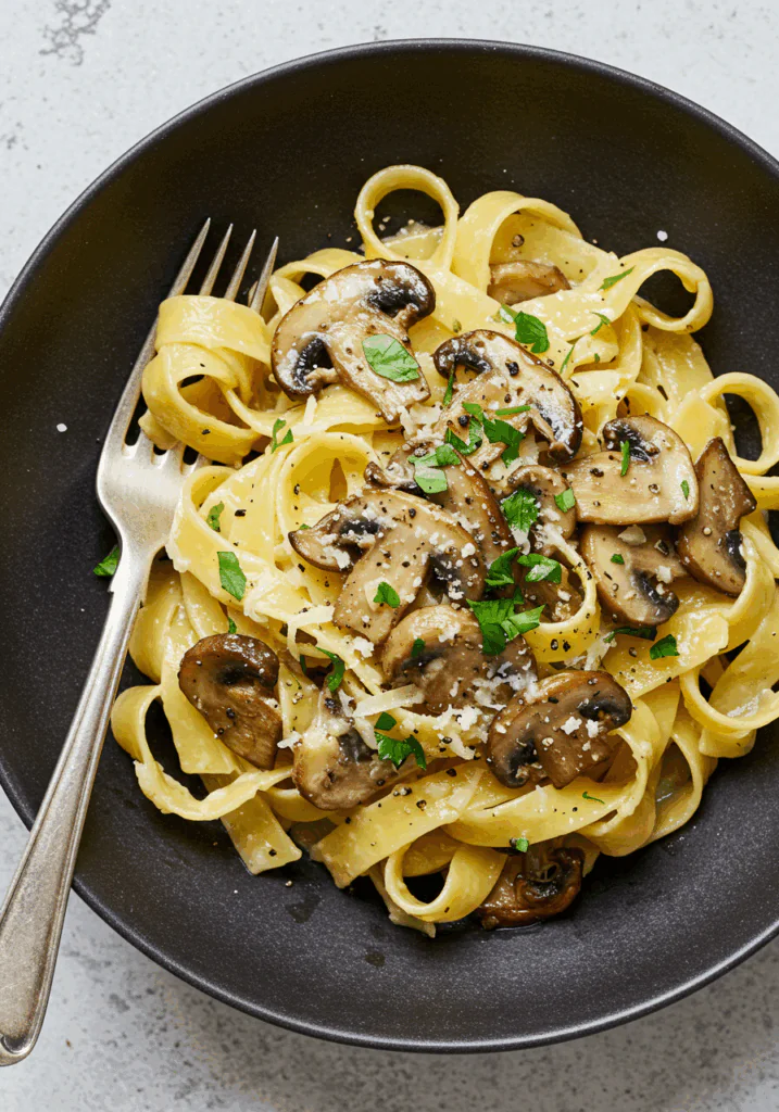 Caramelized Wild Mushroom Pappardelle Pasta