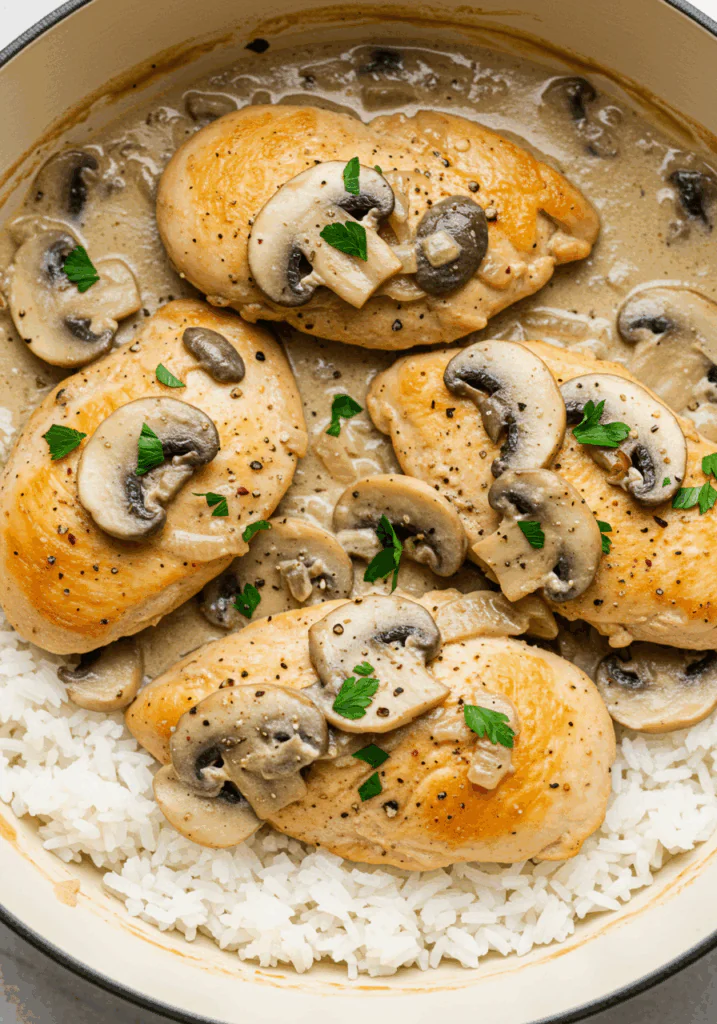 Creamy Smothered Chicken and Rice