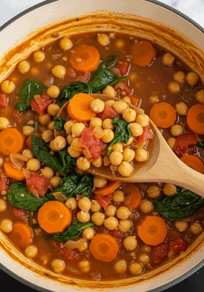Healthy One Pot Tomato and Chickpea Stew