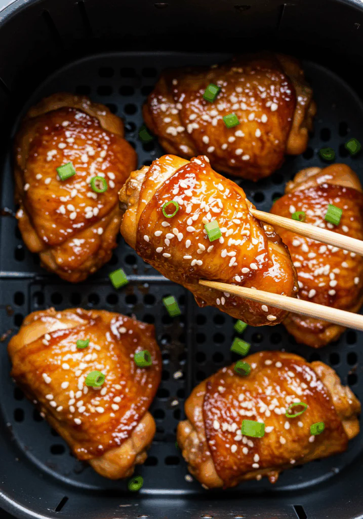 Air Fryer Korean Soy Garlic Chicken Thighs