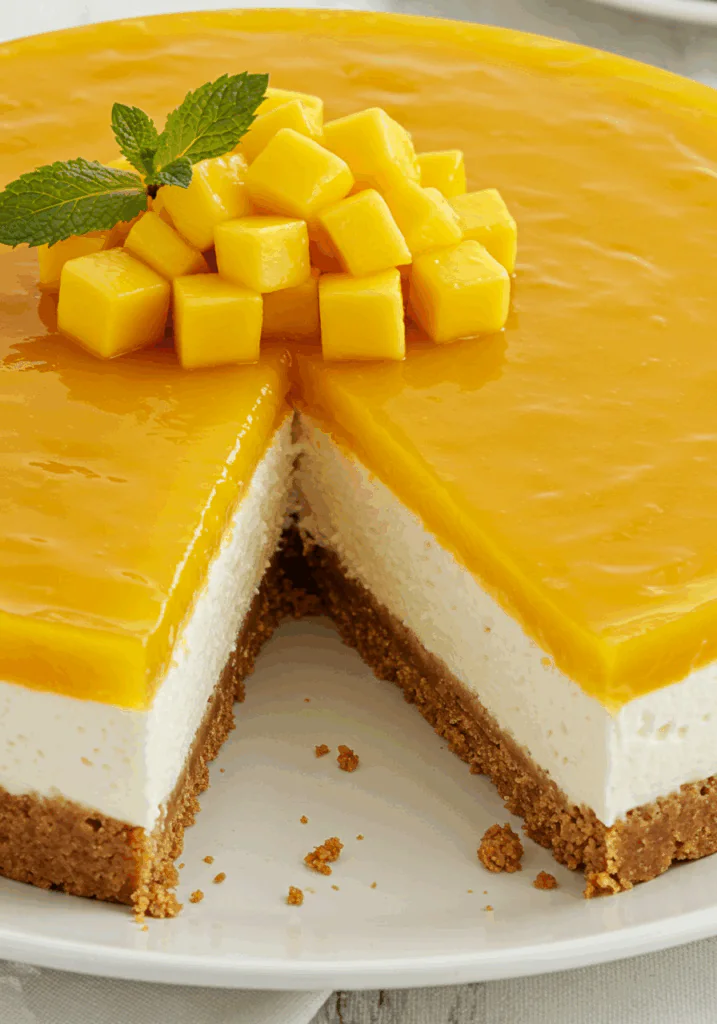 No-Bake Mango Cheesecake