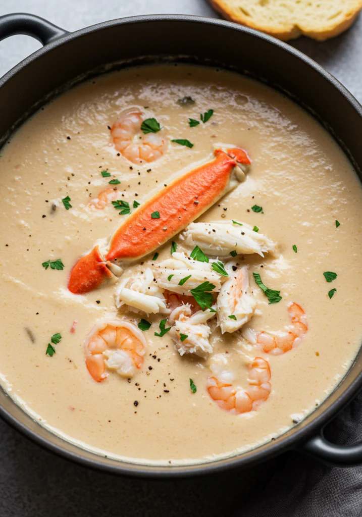 Creamy Crab and Shrimp Seafood Bisque