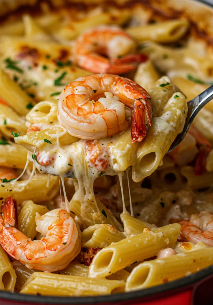 Shrimp Scampi Pasta Bake