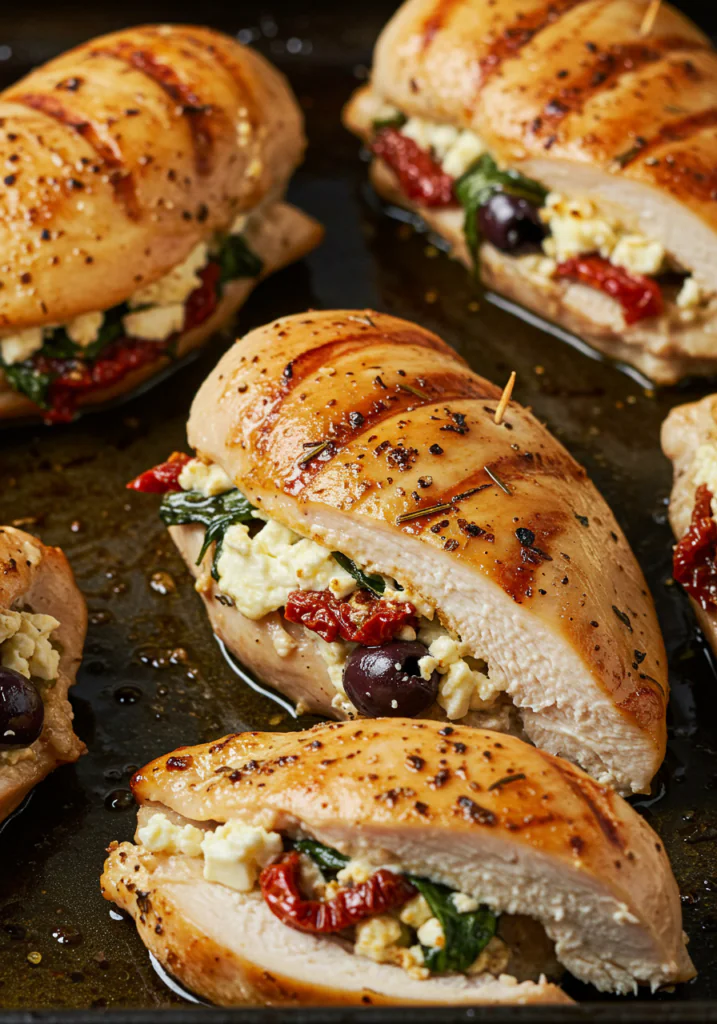Mediterranean Stuffed Chicken Breasts
