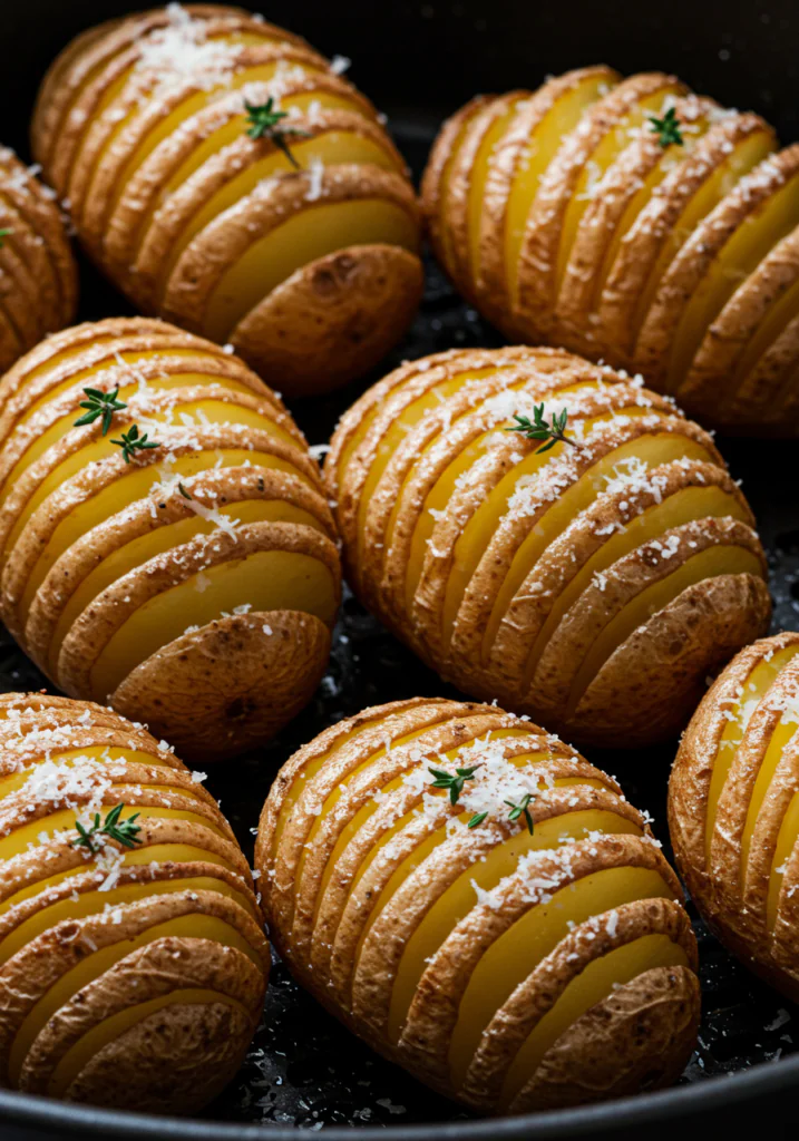 Air Fryer Hasselback Potatoes