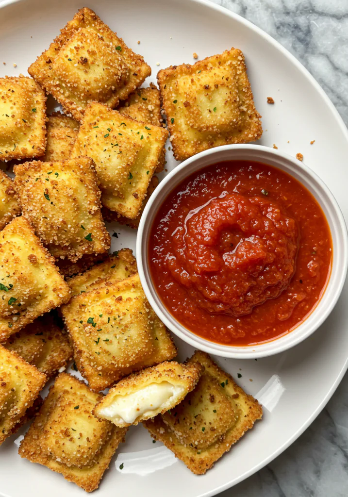 Fried Ravioli with Marinara Dipping Sauce