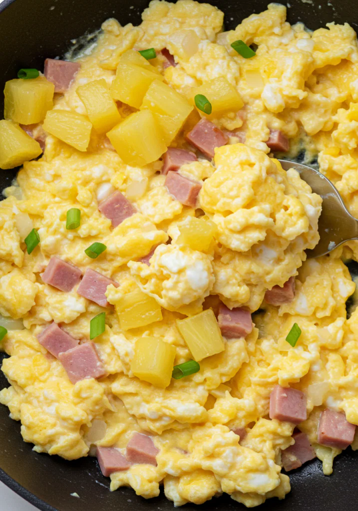 Fluffy Hawaiian Scrambled Eggs
