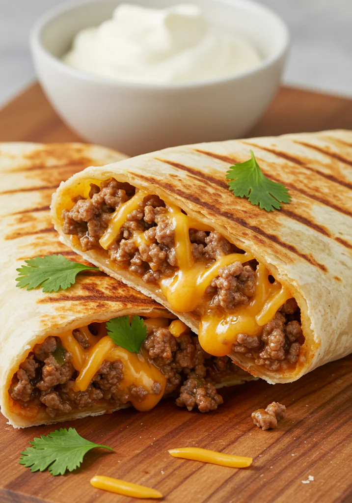 Loaded Cheesy Pocket Tacos